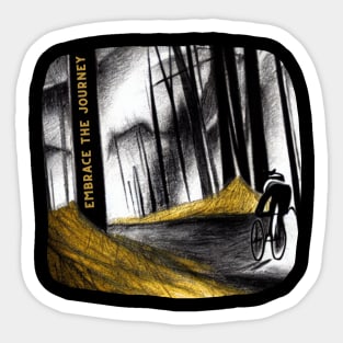 Gravel Bike Ride In The Forest Sticker